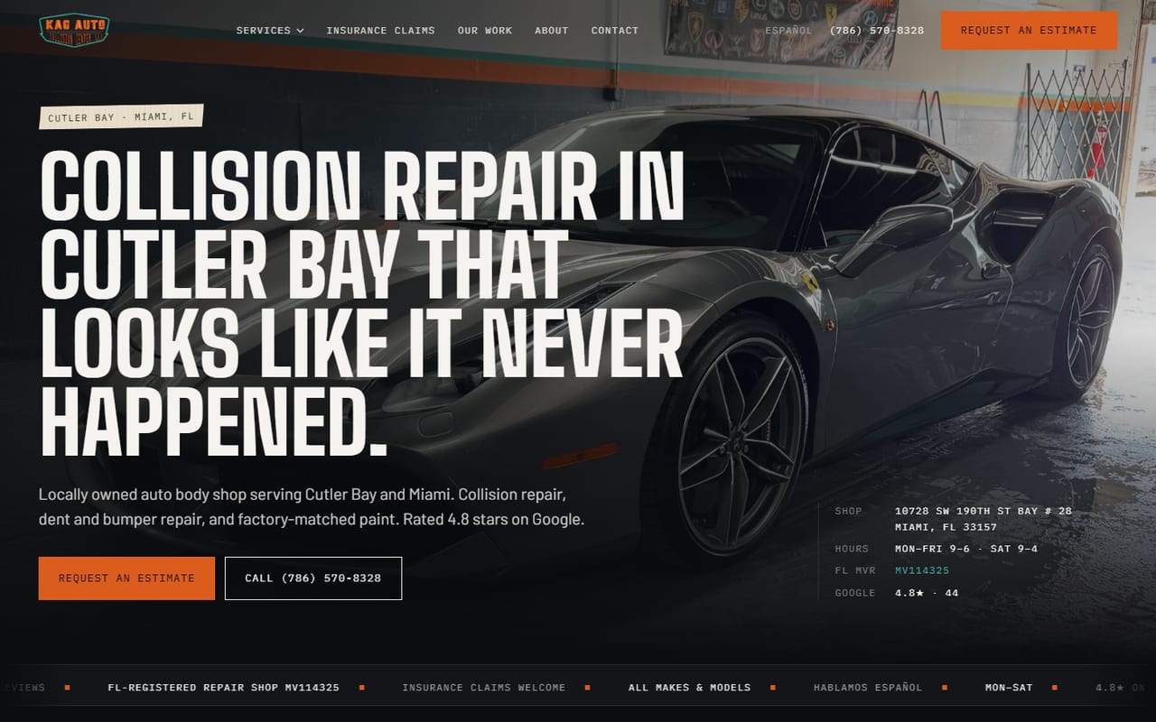KAG Auto Collision — Collision repair · Cutler Bay